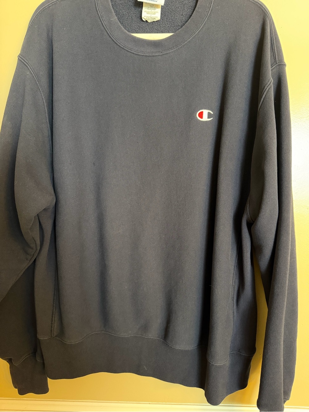 Champion Dark Navy Crewneck Sweatshirt with Small Logo